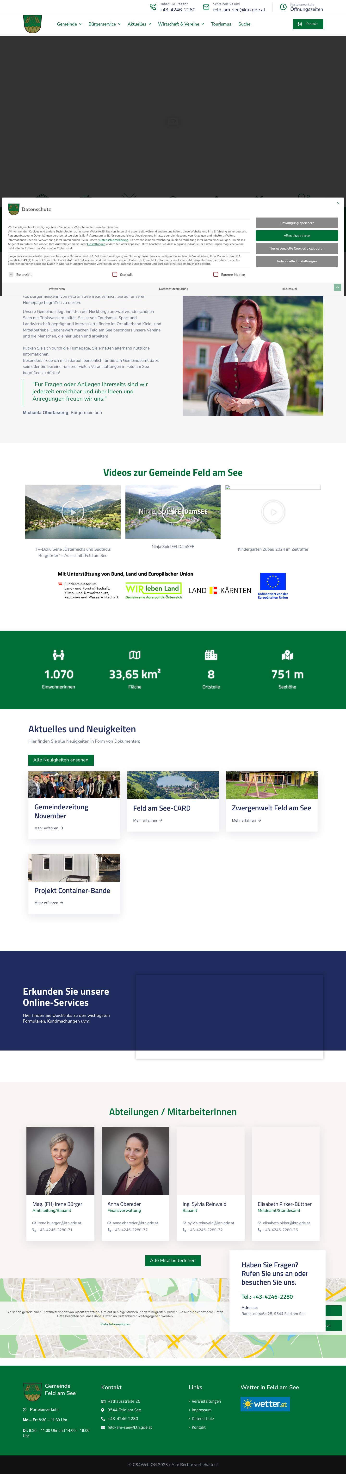 Home - Gemeinde Feld am See - Full Screenshot