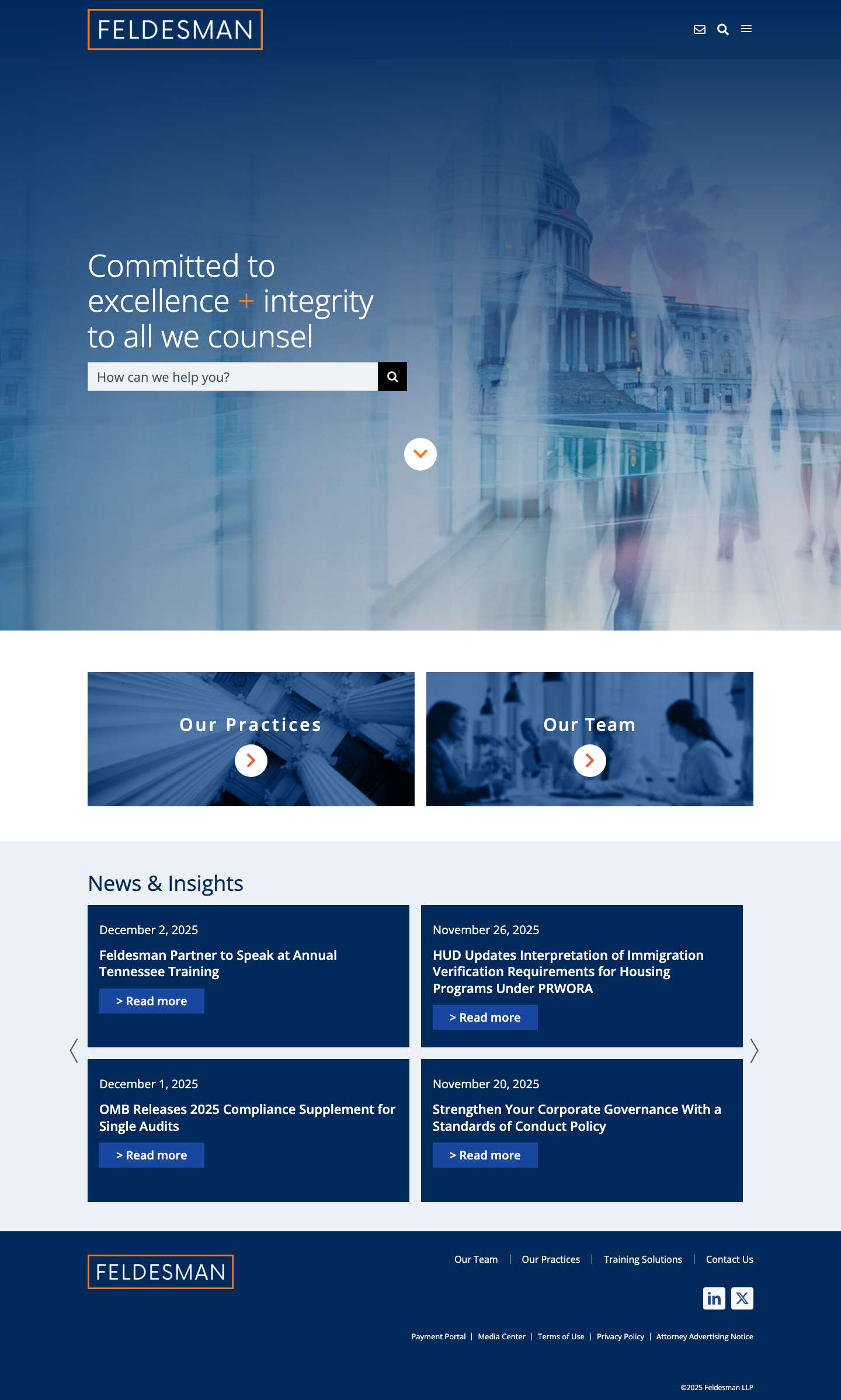 Feldesman LLP - Full Screenshot