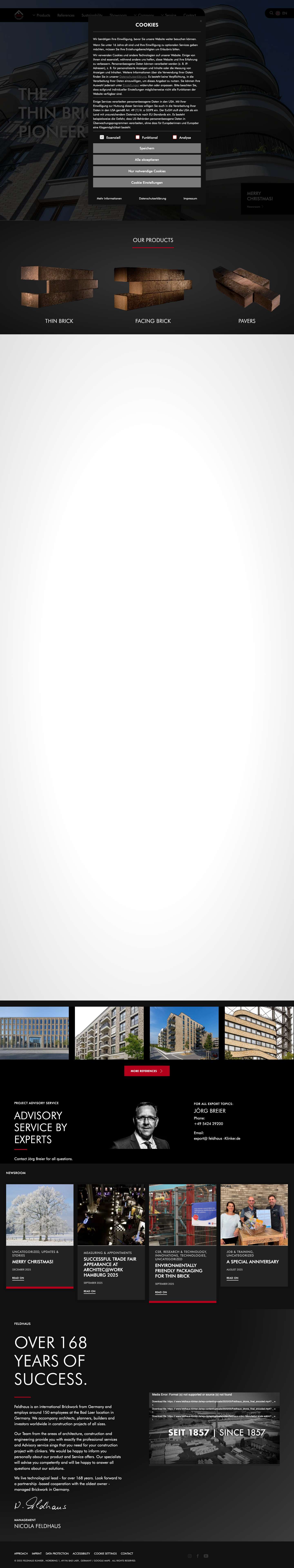 Feldhaus Klinker: The perfect choice for your construction project - Full Screenshot