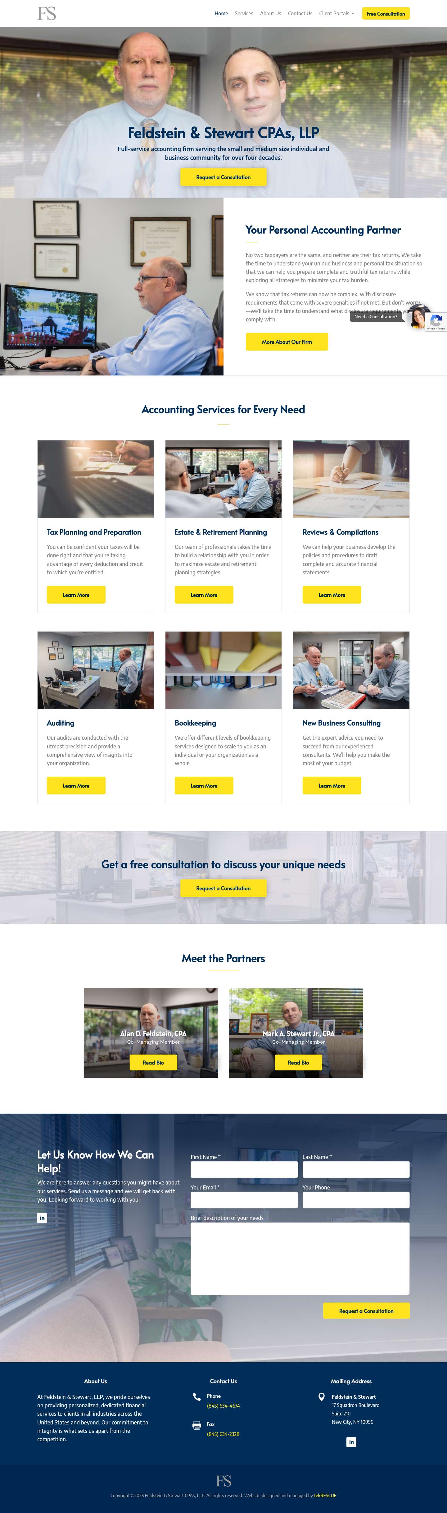 Feldstein & Stewart CPAs, LLP - Full Screenshot