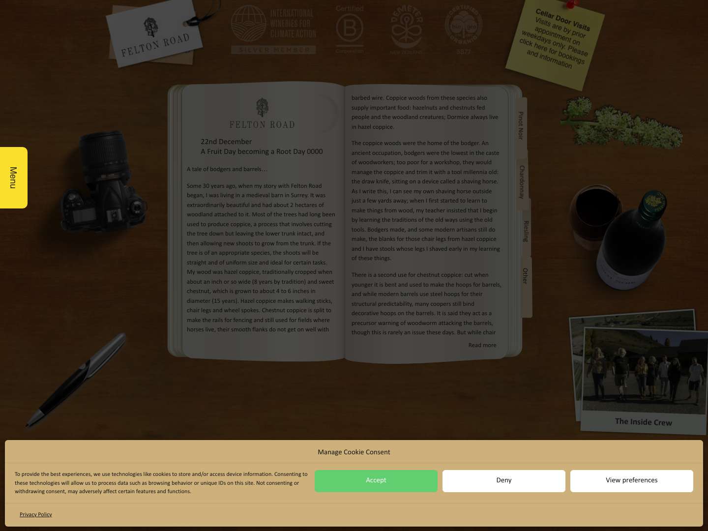 Felton Road Wines – Felton Road - Full Screenshot