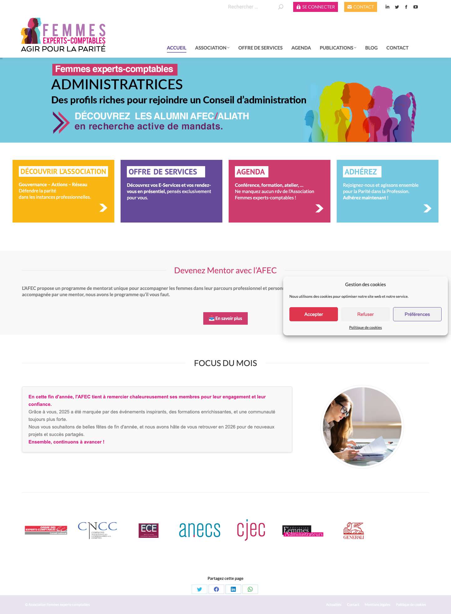 Association Femmes experts-comptables - Ensemble pour la parité - Full Screenshot