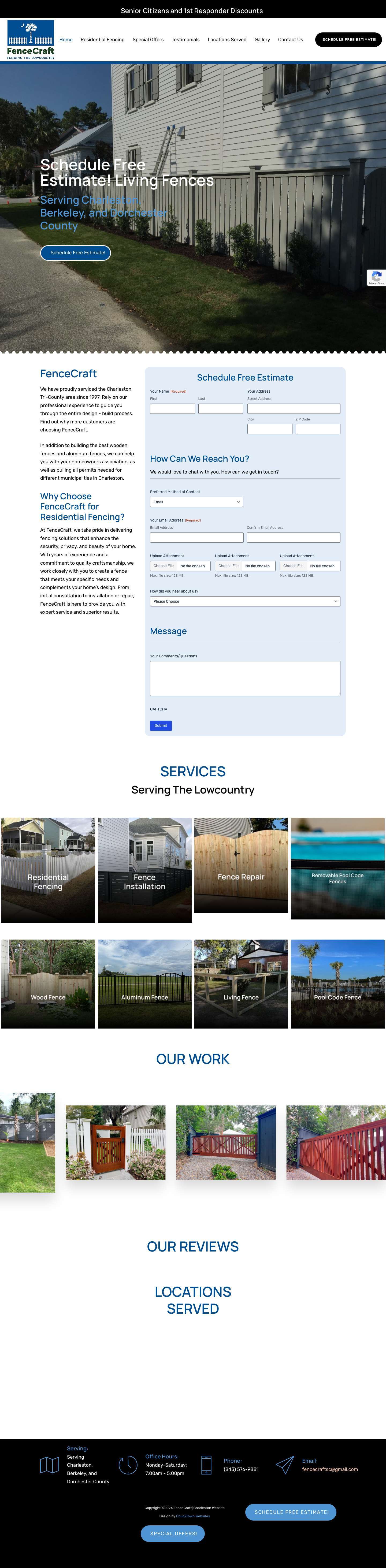 Fence Company - Charleston, SC - Residential Fence Company - Full Screenshot