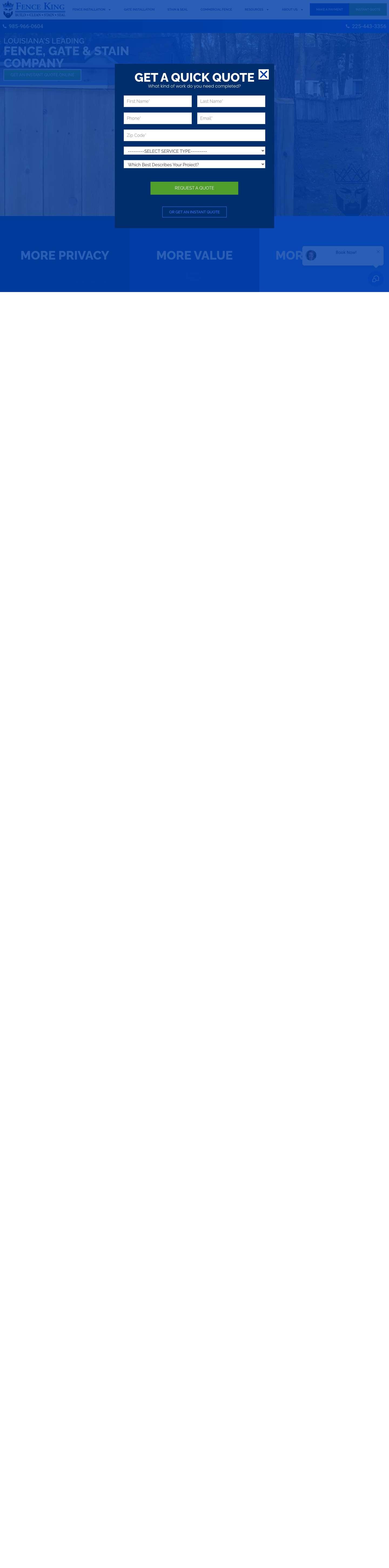 Fence King 👑 Louisiana's #1 Fence Company - Full Screenshot