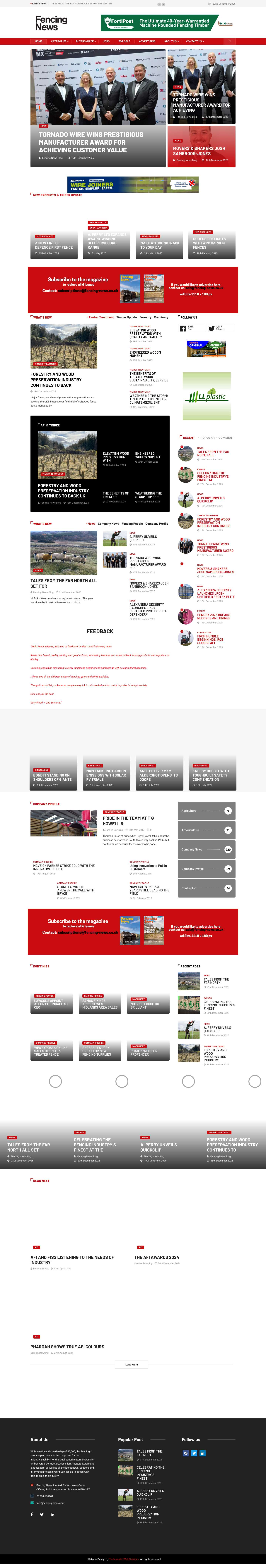 Fencing & Landscaping News - The technical magazine - Full Screenshot