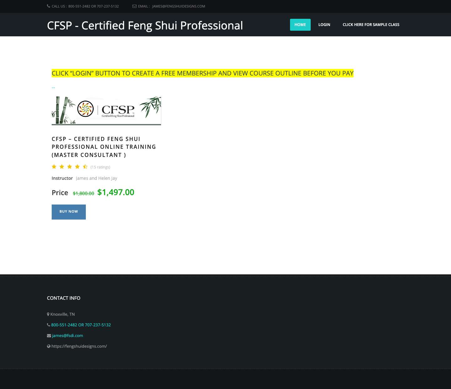 CFSP – Certified Feng Shui Professional - Full Screenshot