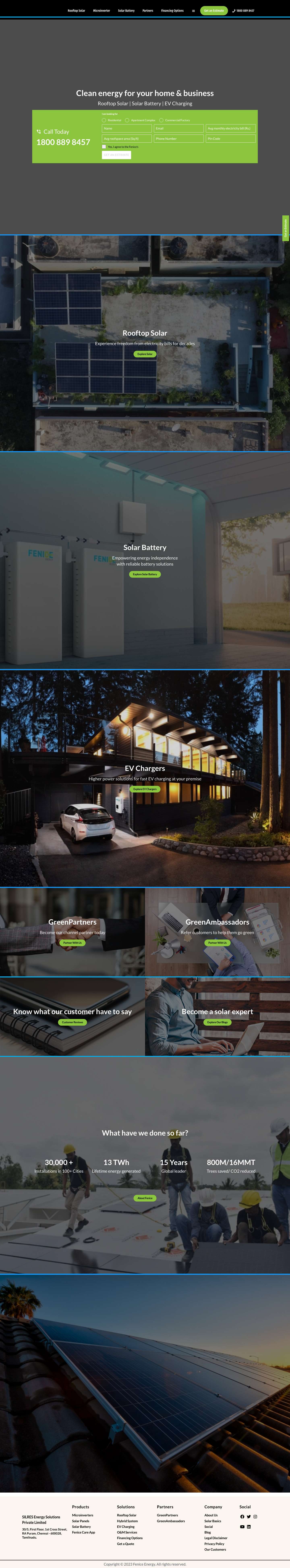 Fenice Energy: Rooftop Solar, On-grid and Hybrid solutions - Full Screenshot