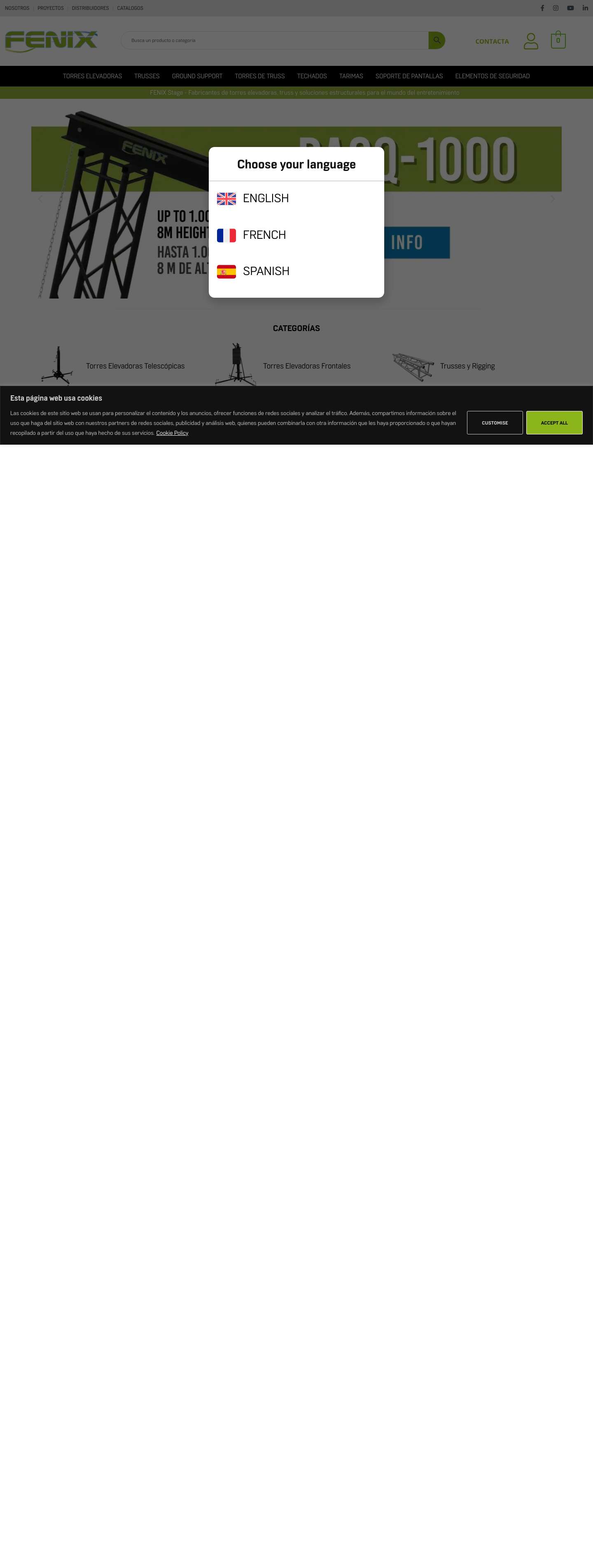 FENIX Stage - Soluciones de elevación y estructurales - Full Screenshot