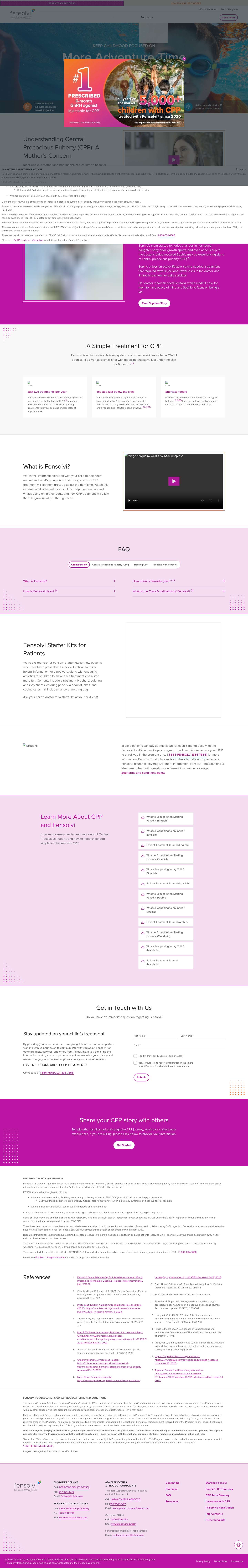 Fensolvi® | Treatment For CPP | Keep Childhood Simple - Full Screenshot