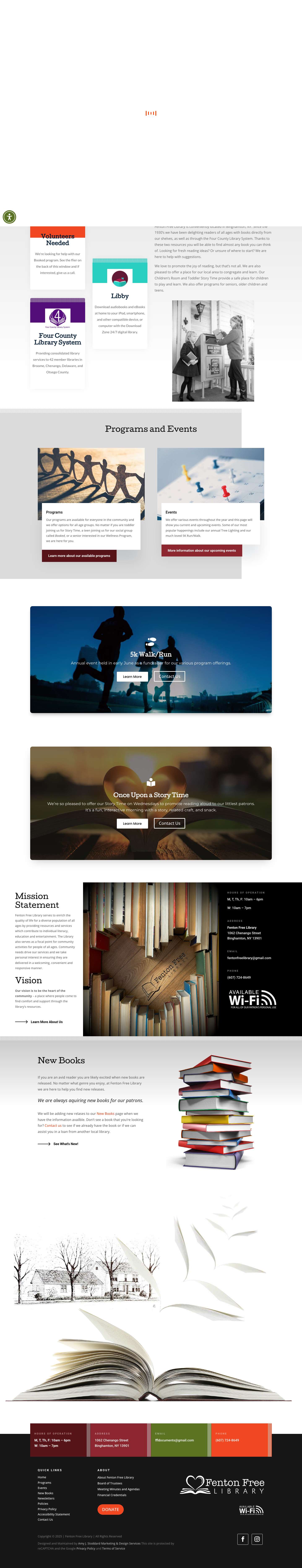 Welcome to Fenton Free Library - The Heart of Community - Full Screenshot