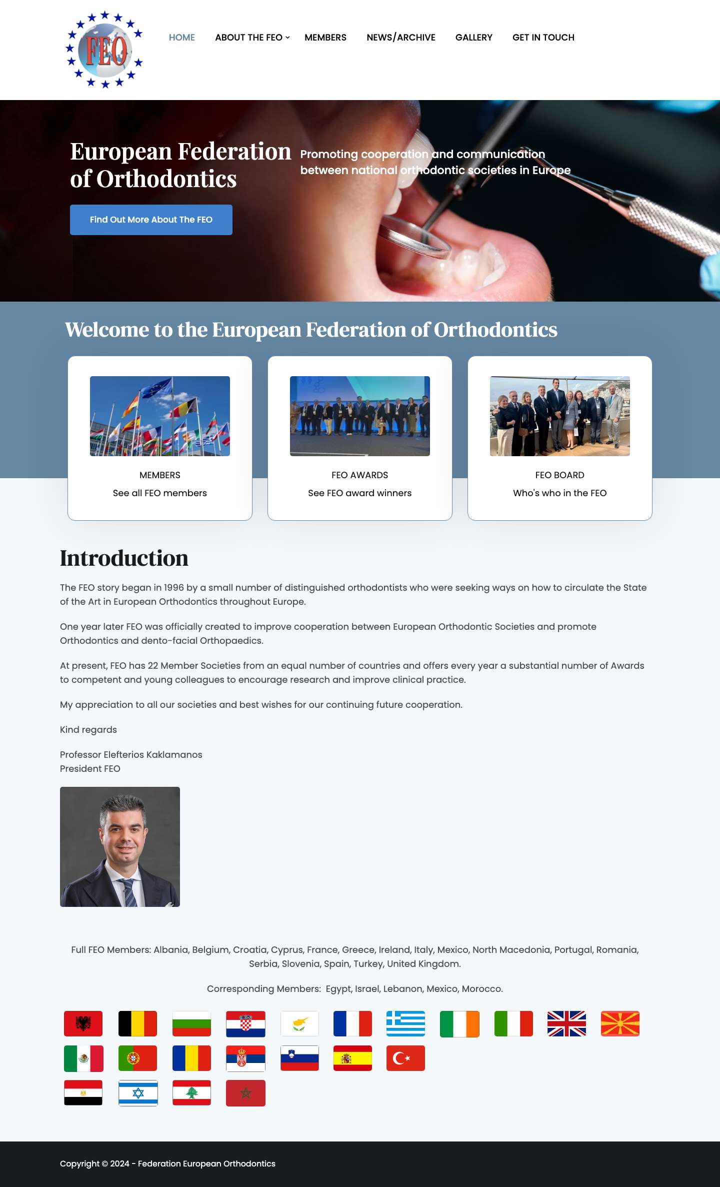 European Federation of Orthodontics - Full Screenshot
