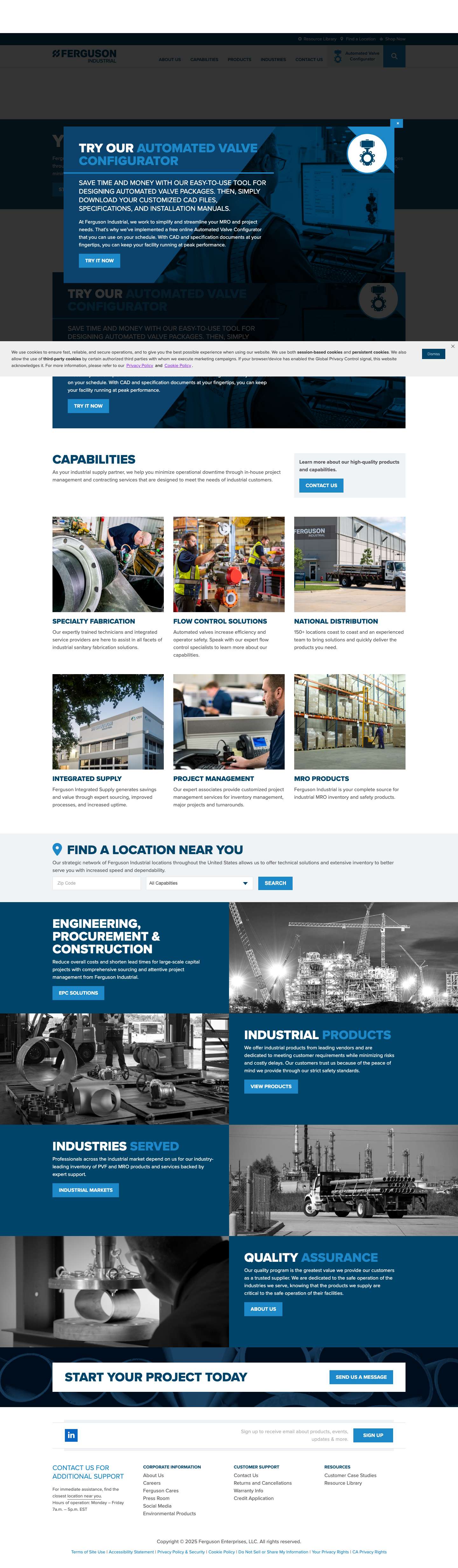 Industrial Supply Partner | #1 Leading Distributor For Industrial PVF - Full Screenshot