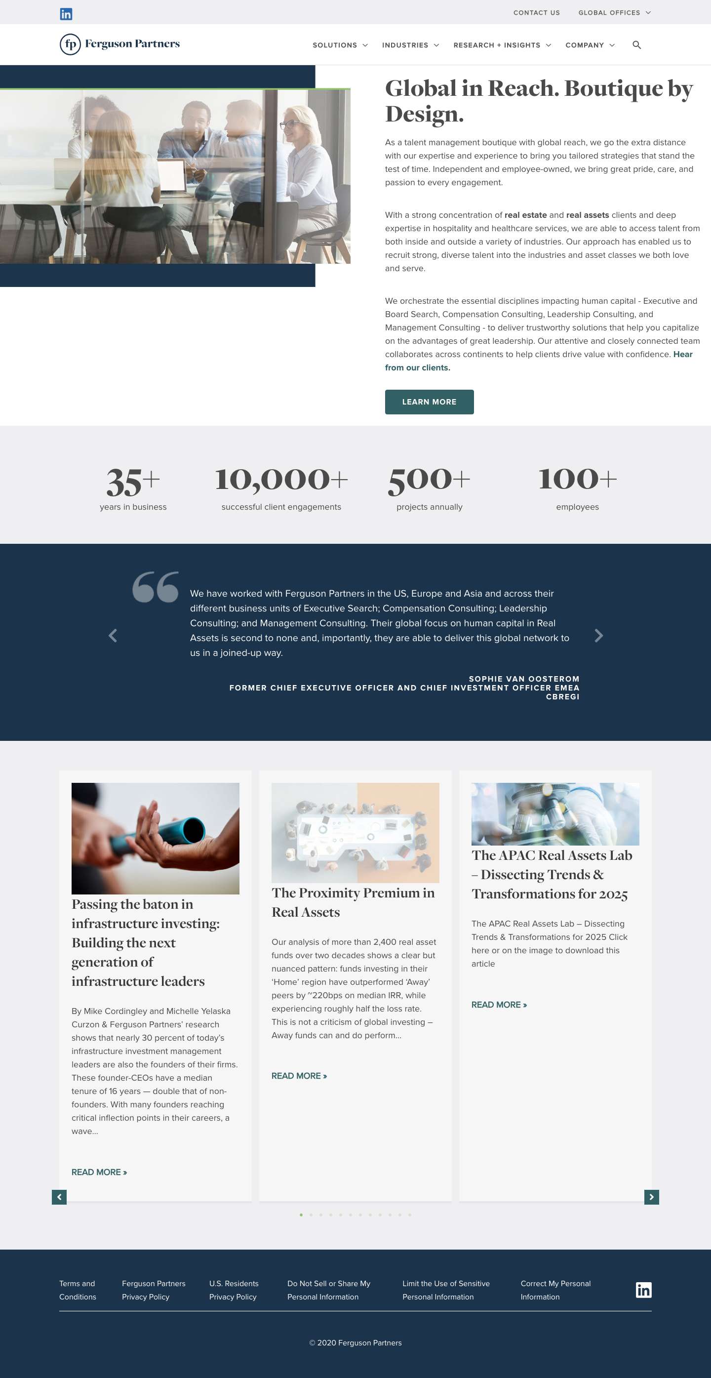 Executive Search & Talent Management | Ferguson Partners - Full Screenshot