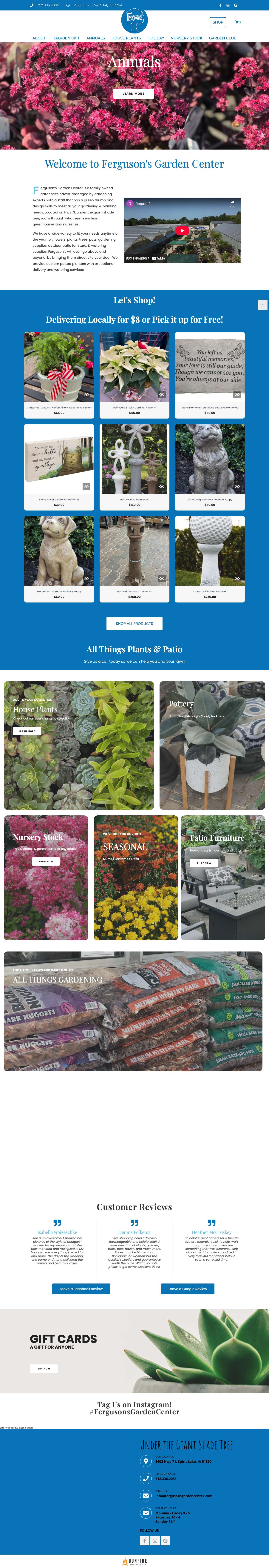 Home - Fergusons Garden Center - Full Screenshot