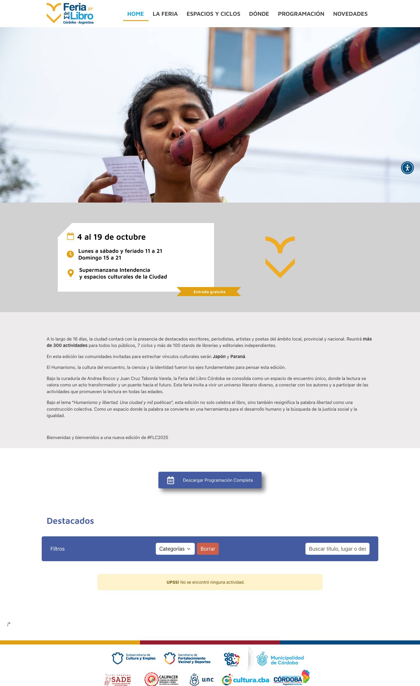 HOME - Feria del Libro - Full Screenshot