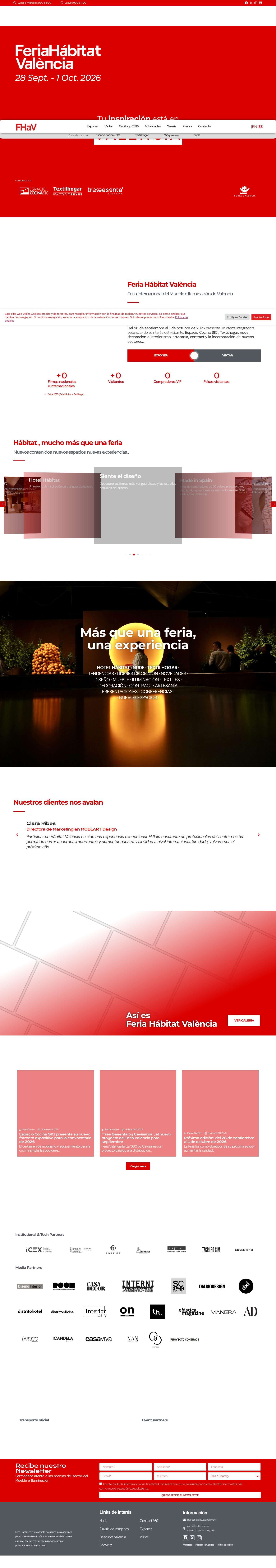 Portada 2025 - Feria Hábitat Valencia - Full Screenshot