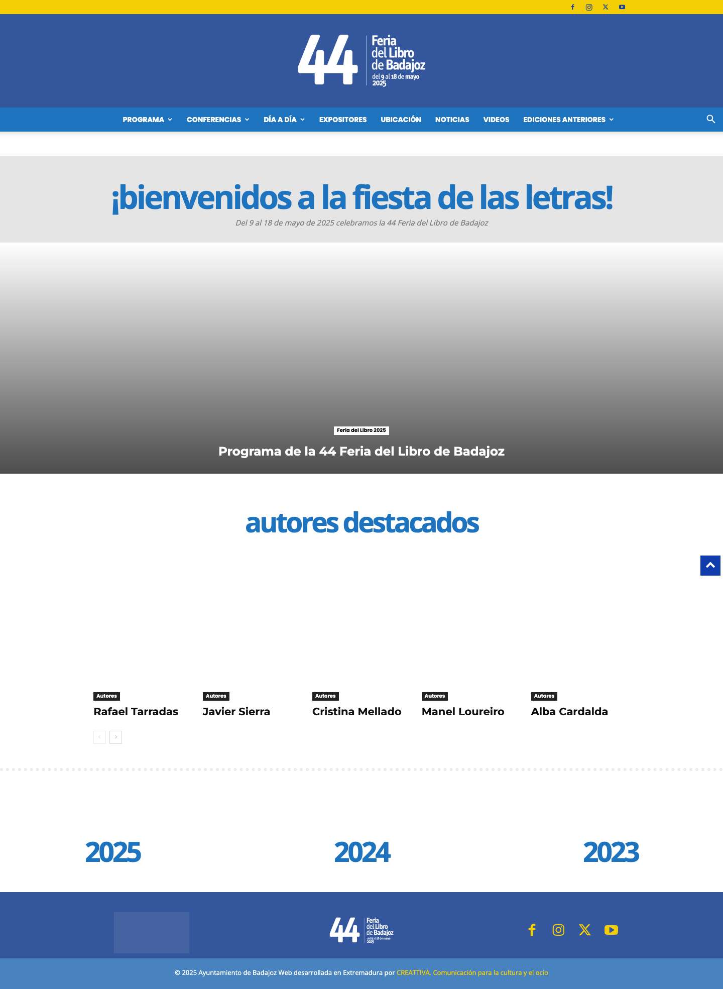 Feria del Libro de Badajoz Portada - Feria del Libro de Badajoz - Full Screenshot