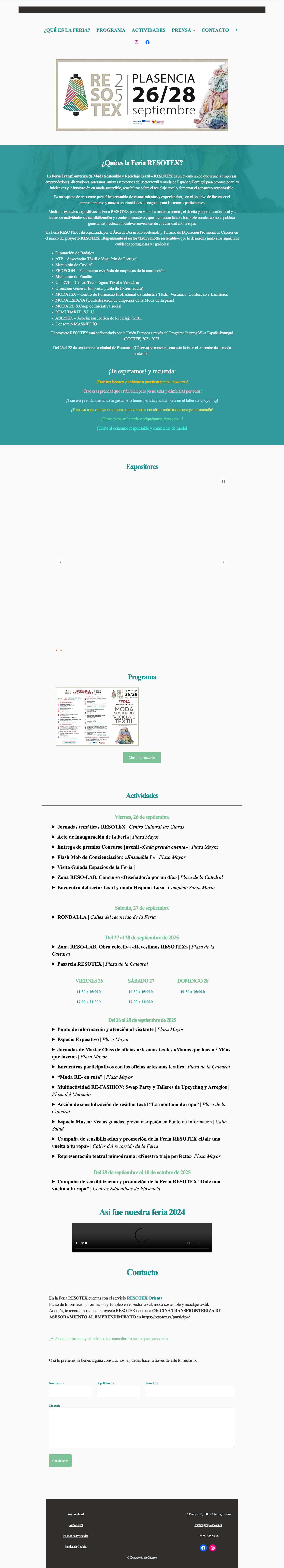 Feria Resotex - Full Screenshot