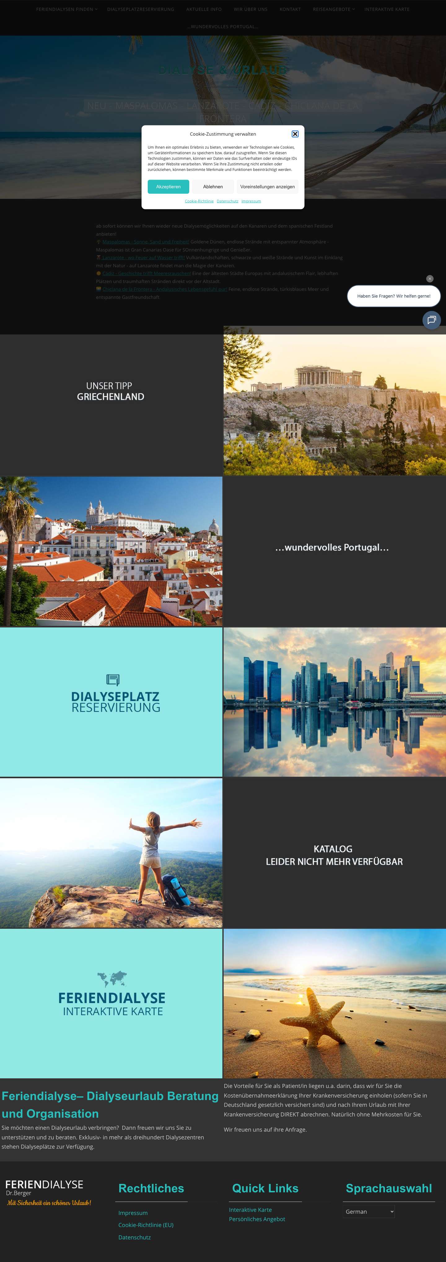 Feriendialyse und Dialyseurlaub Dr. Berger - Feriendialyse Dr.Berger – mit Sicherheit ein schöner Urlaub! - Full Screenshot