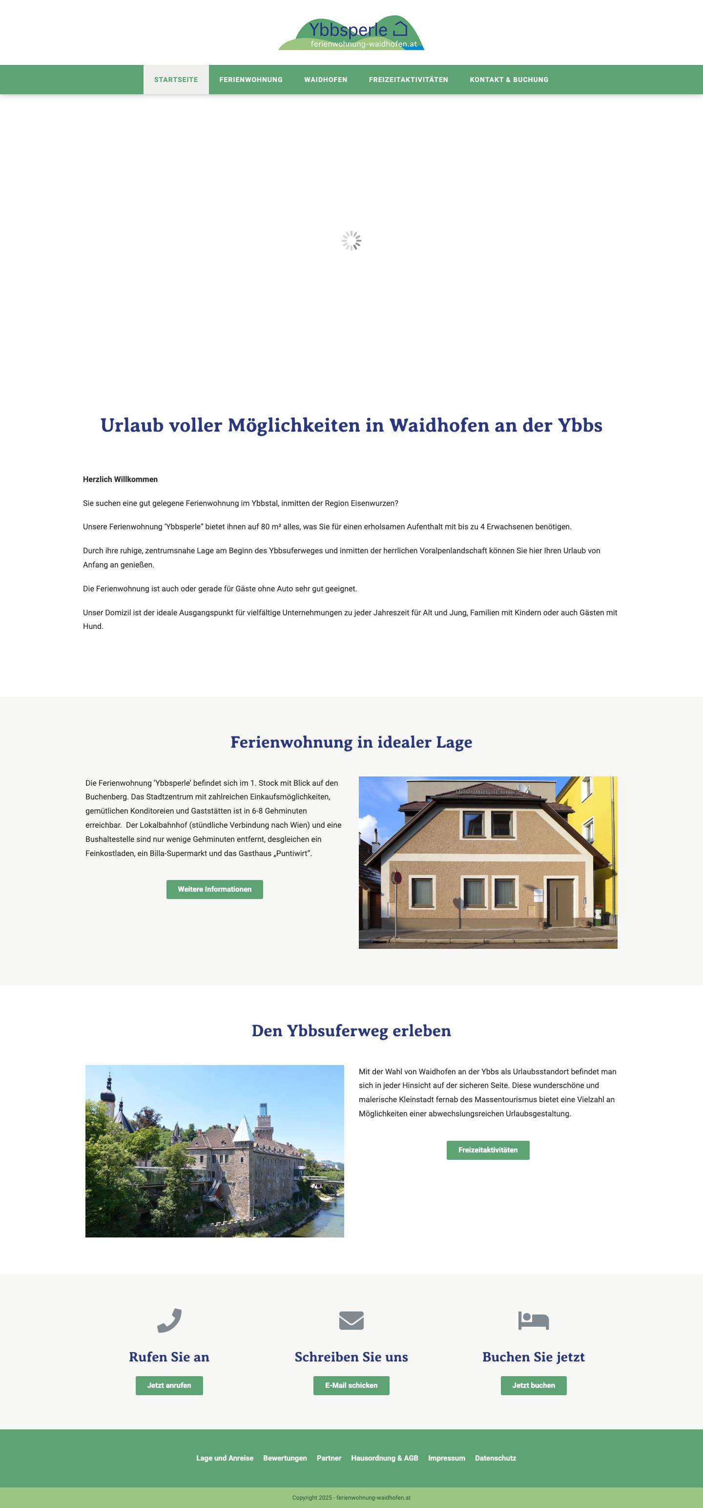 Ferienwohnung Ybbsperle in Waidhofen an der Ybbs - Full Screenshot