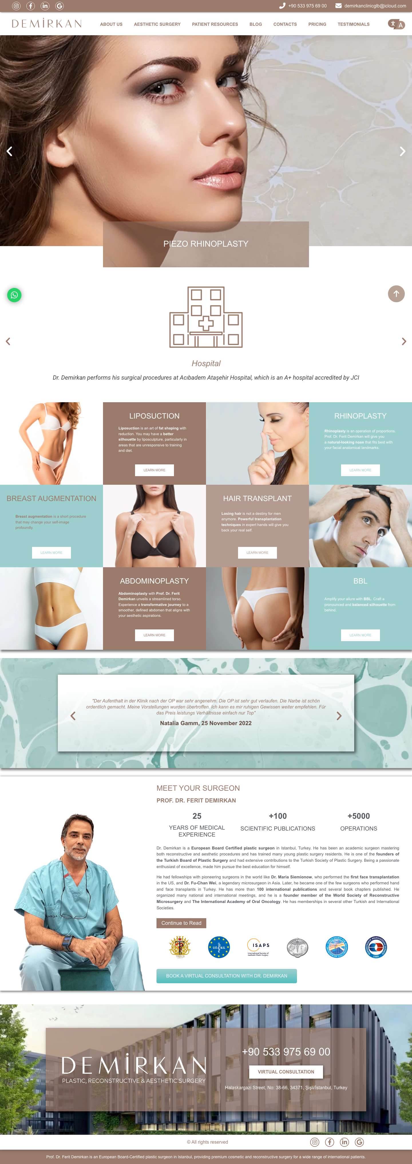 Prof. Dr. Ferit Demirkan - Home - Full Screenshot