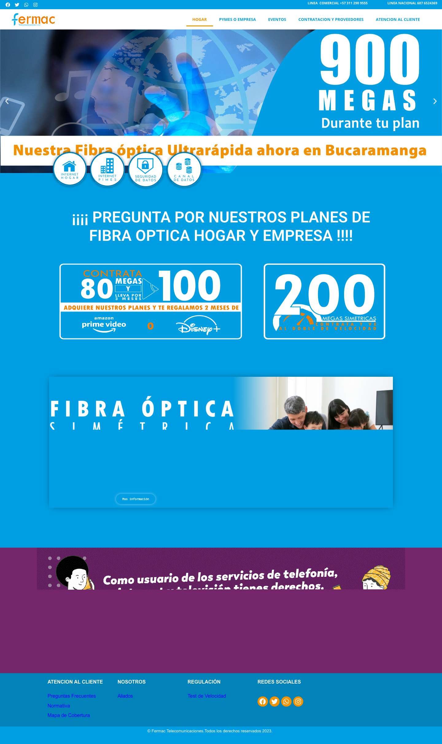 Internet Hogar - Fermac Telecomunicaciones S.A.S. - Full Screenshot