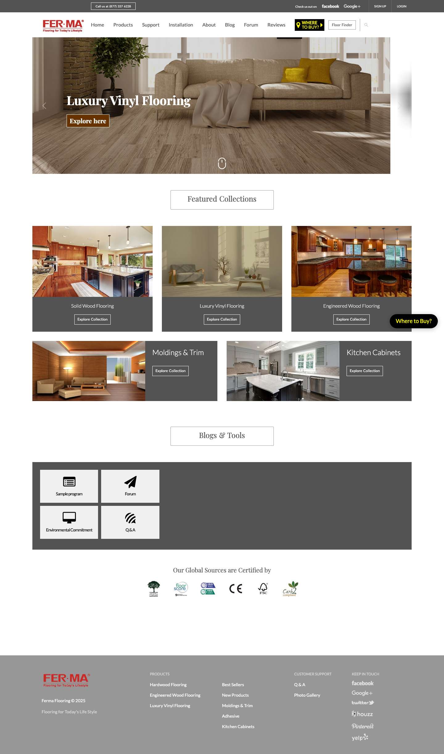 Flooring for Today's Life Style | FERMA FLOORING - Full Screenshot