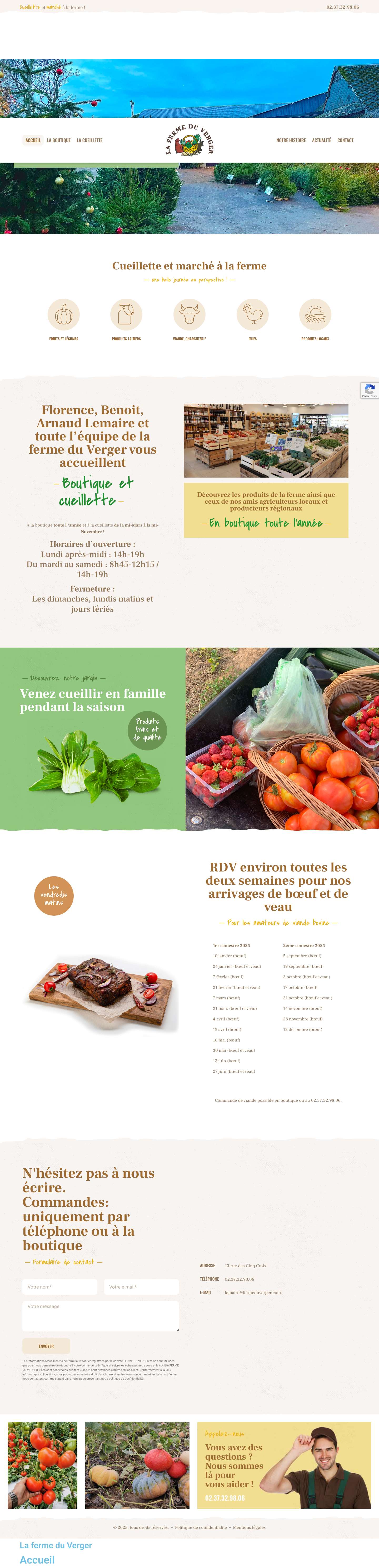 Accueil - La ferme du Verger - Full Screenshot