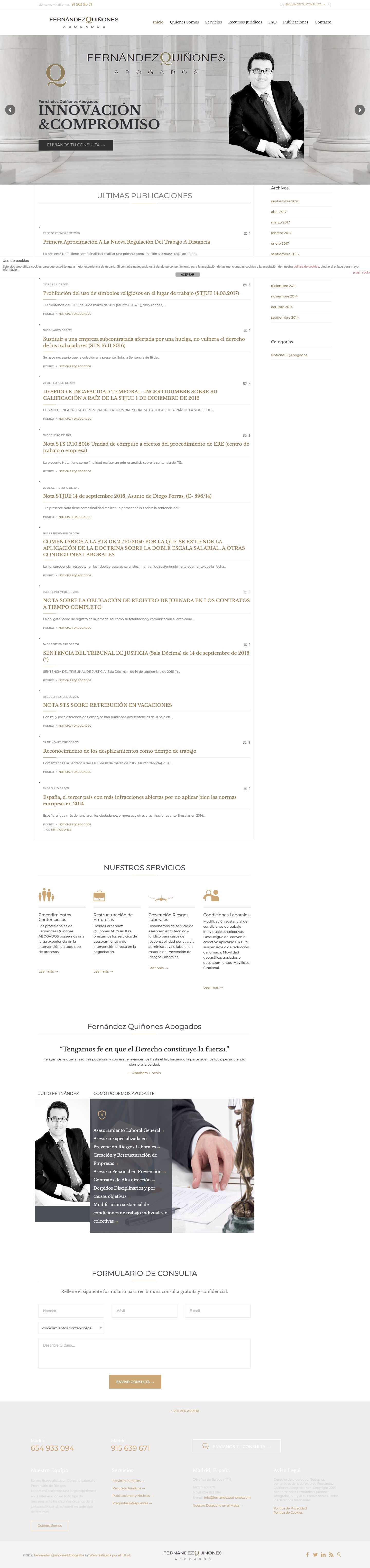 Home - Fernández Quiñones Abogados - Full Screenshot