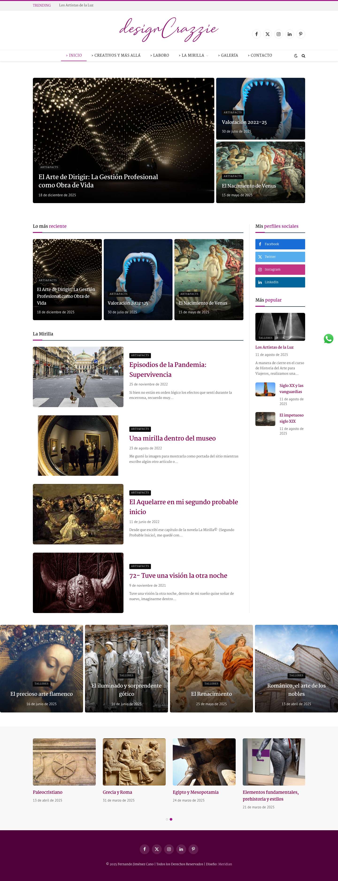 designCrazzie – Arte – Cultura – Fotografía – Experiencias Humanas – Redes Sociales - Full Screenshot