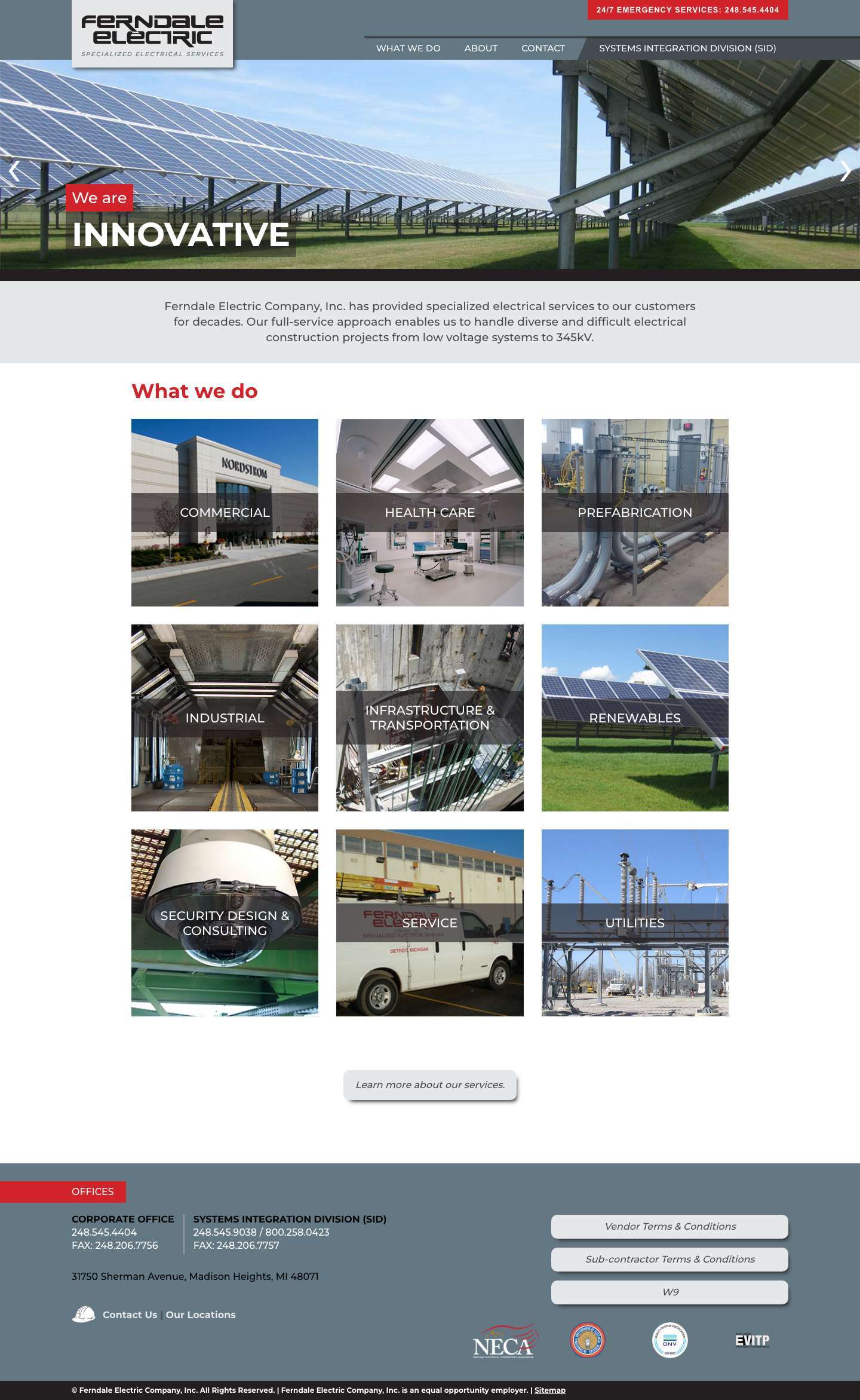 Home - Ferndale Electric - Full Screenshot