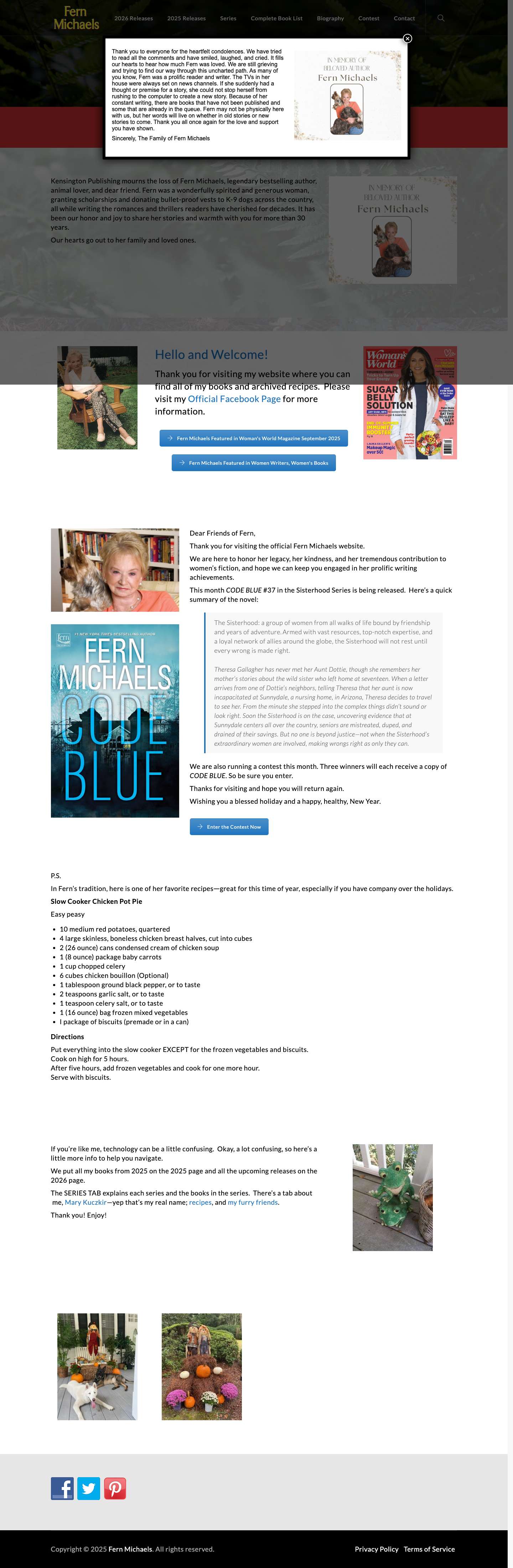 Fern Michaels – #1 New York Times Bestselling Author - Full Screenshot