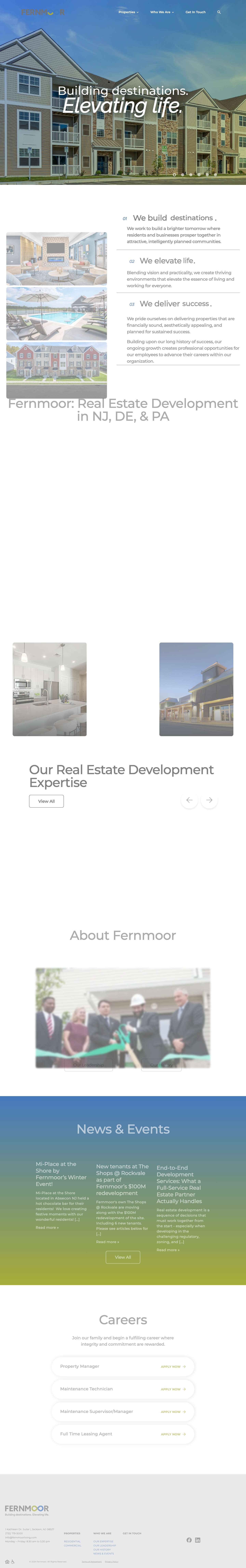 Fernmoor Living | Real Estate Development in NJ, DE, & PA - Full Screenshot