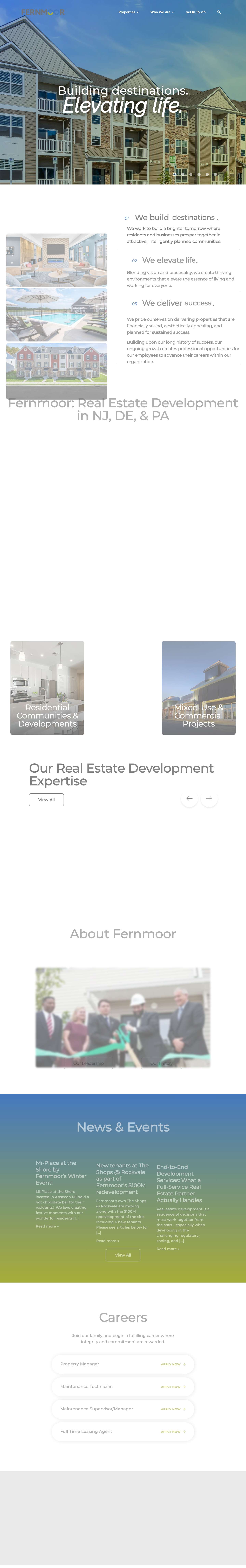 Fernmoor Living | Real Estate Development in NJ, DE, & PA - Full Screenshot