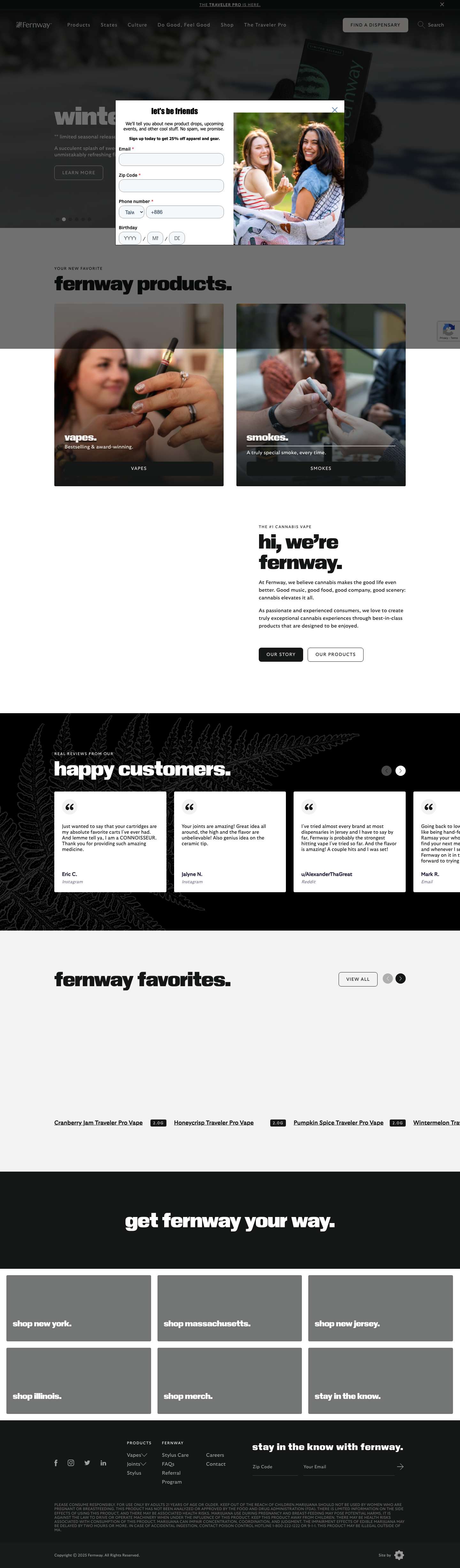 Fernway: The #1 Vape in NY, NJ and MA. - Full Screenshot
