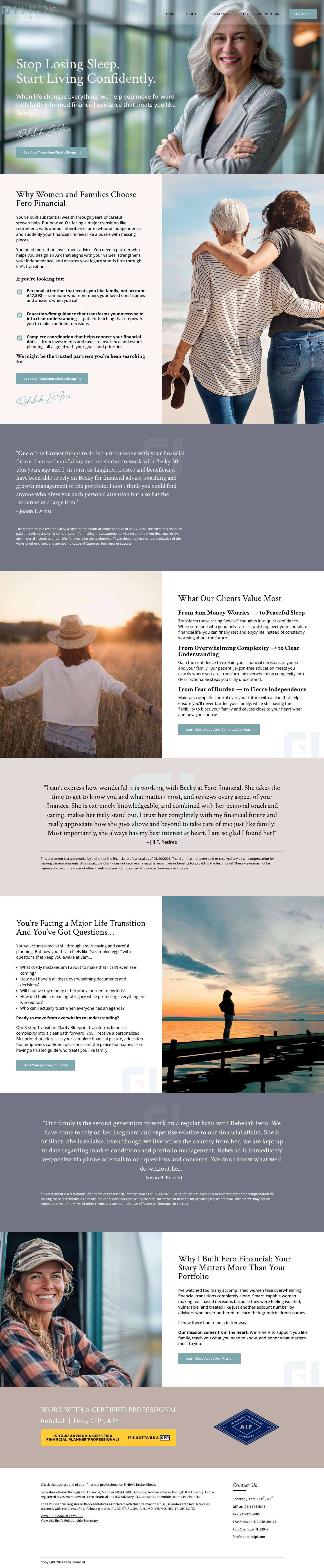 Home | Fero Financial - Full Screenshot