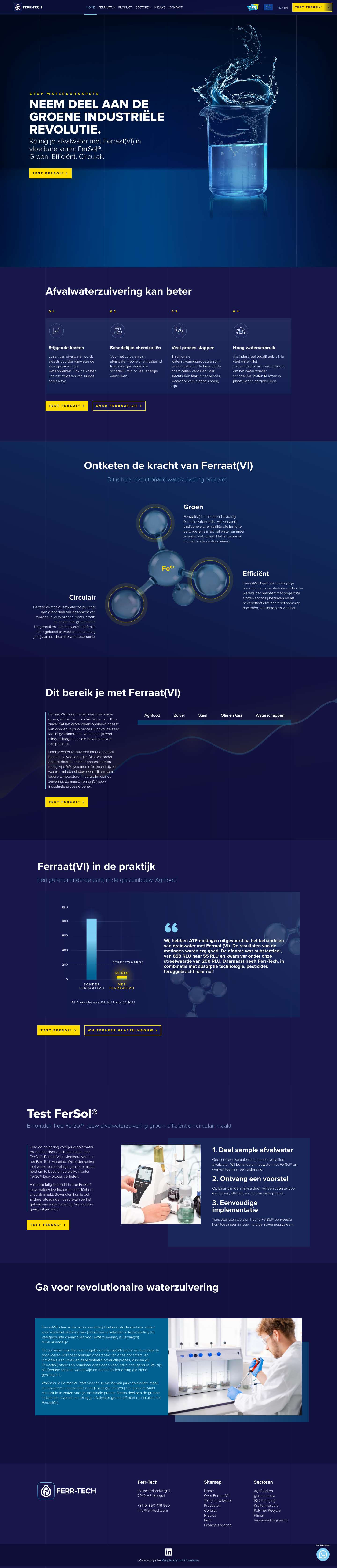 Ferr-Tech: duurzame waterzuivering innovaties - Full Screenshot