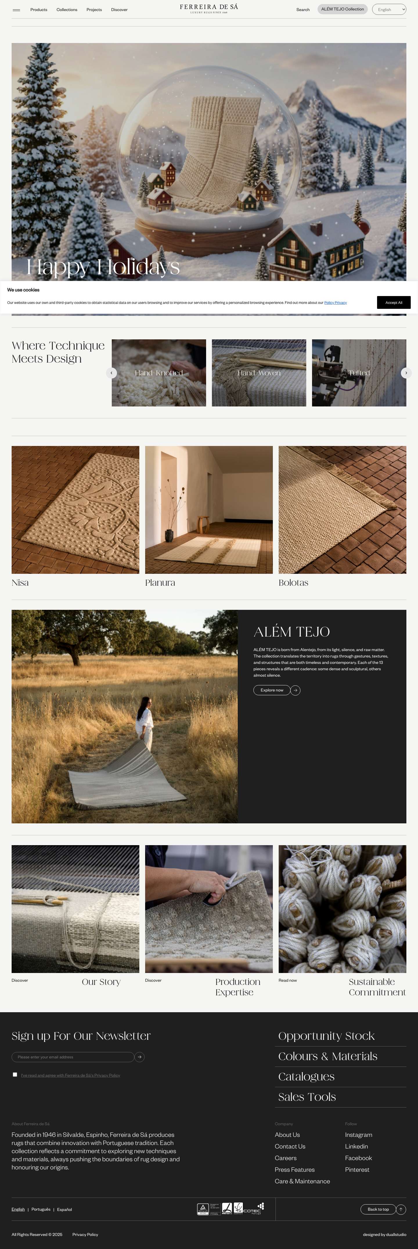 Ferreira de Sá | Luxury Rugs Since 1946 - Full Screenshot
