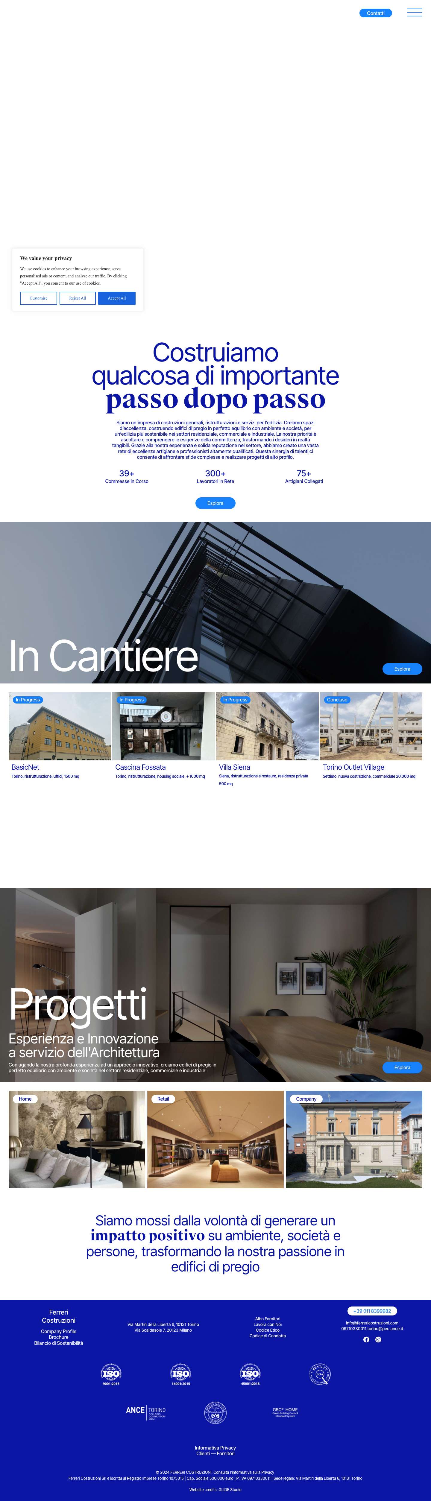 Ferreri Costruzioni - Full Screenshot