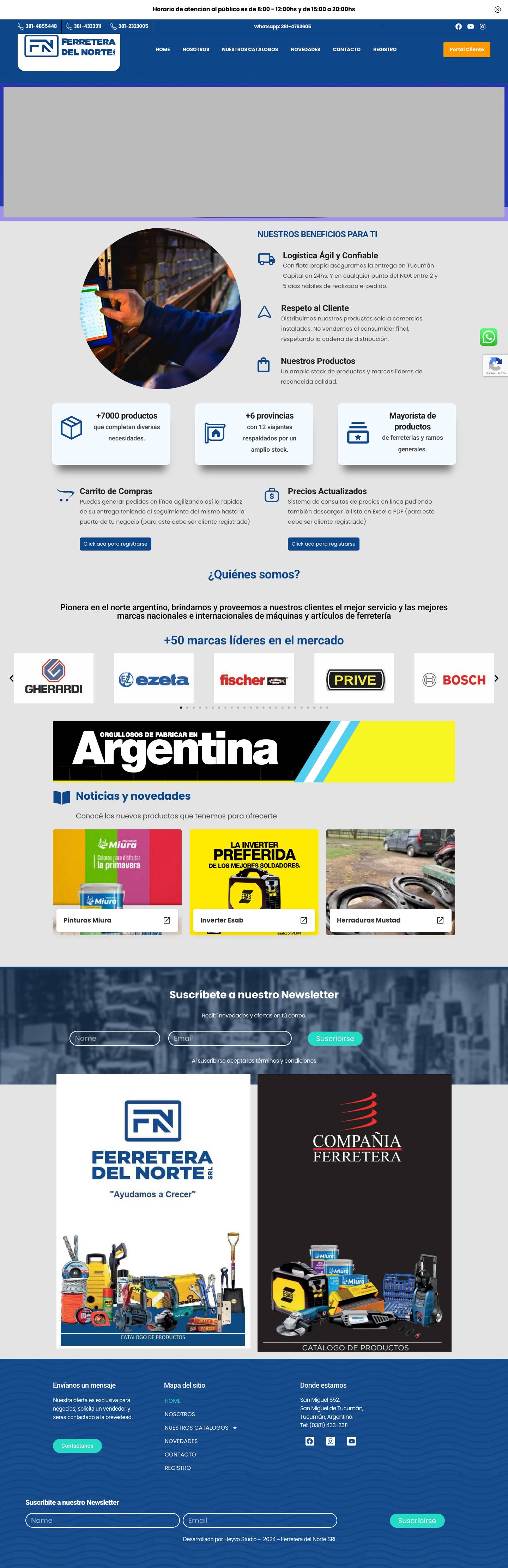 Home - Ferretera del Norte - Full Screenshot