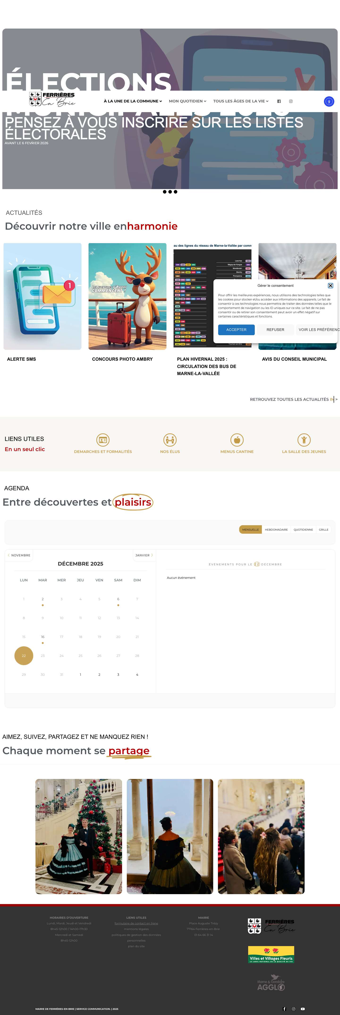 Bienvenue à Ferrières‑en‑Brie – Vie locale, info et services - Full Screenshot