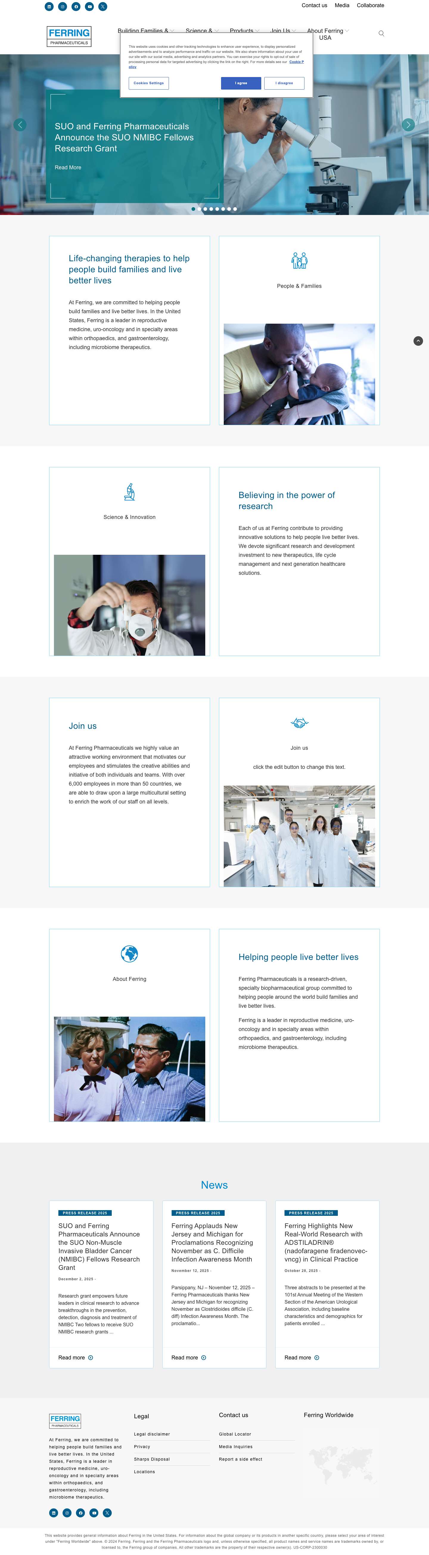 Home - Ferring Pharmaceuticals USA - Full Screenshot