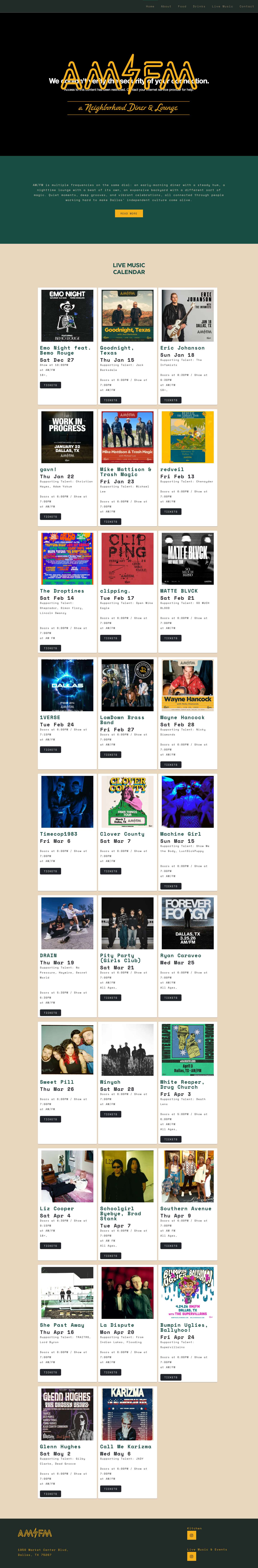 AM/FM – A Neighborhood Diner, Lounge & Live Music Venue - Full Screenshot