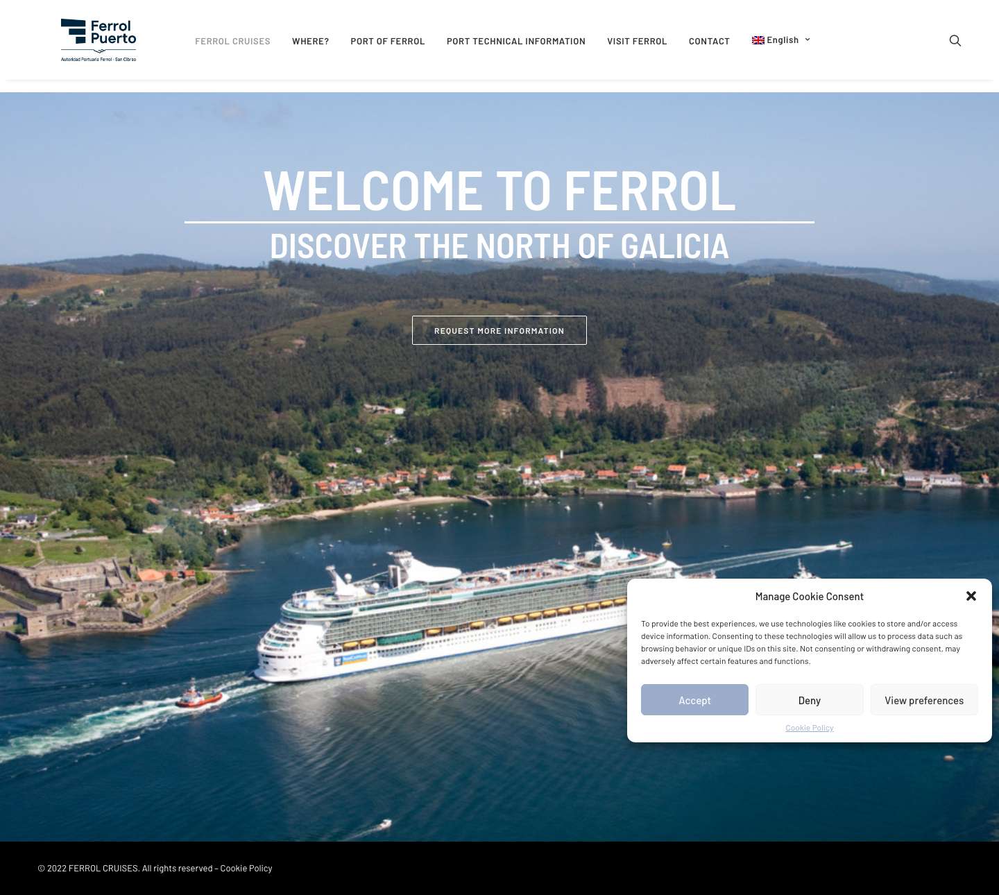 FERROL CRUISES – Welcome to Ferrol. Discover de North of Galicia - Full Screenshot