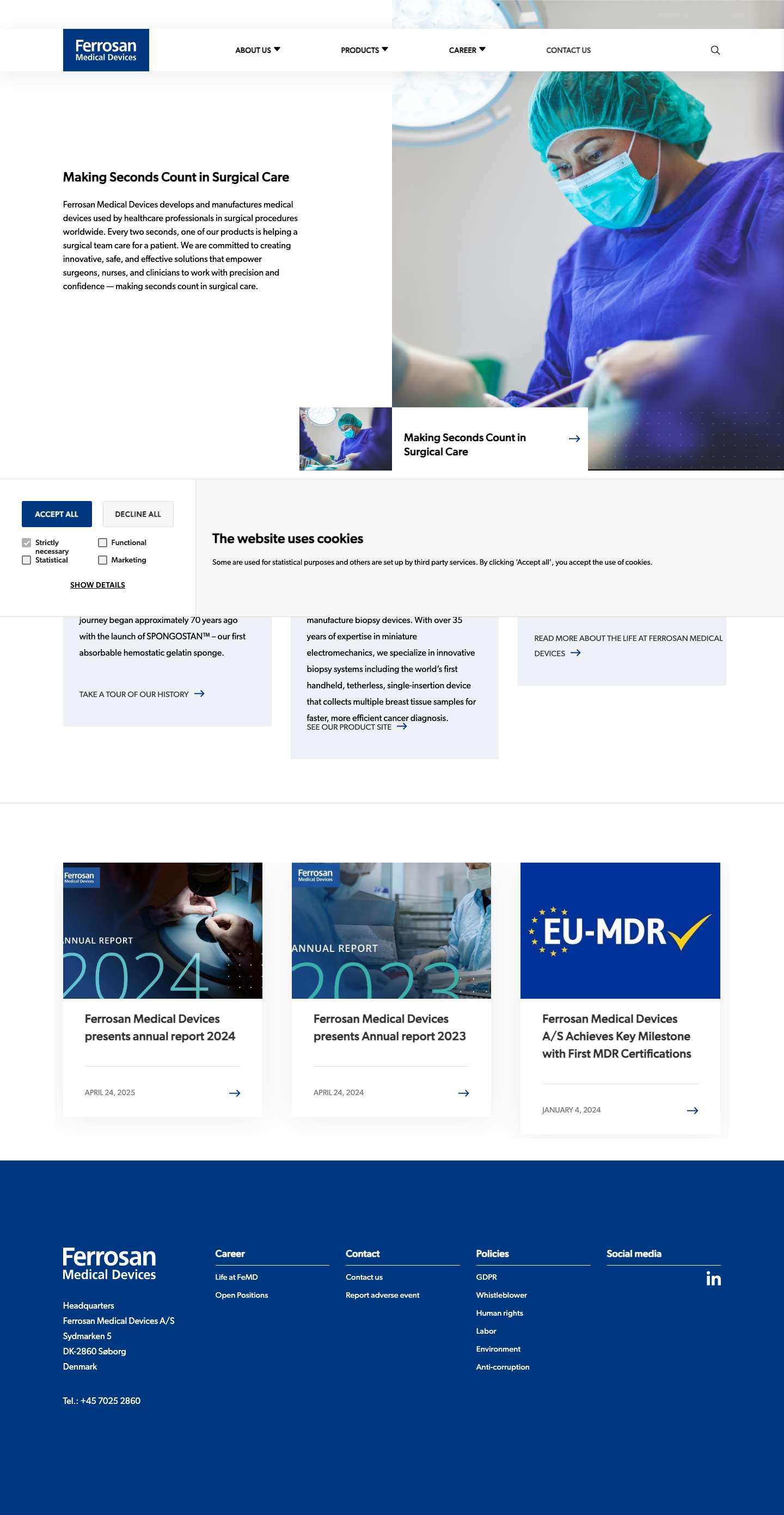 Ferrosan Medical DeviceSearch - Full Screenshot