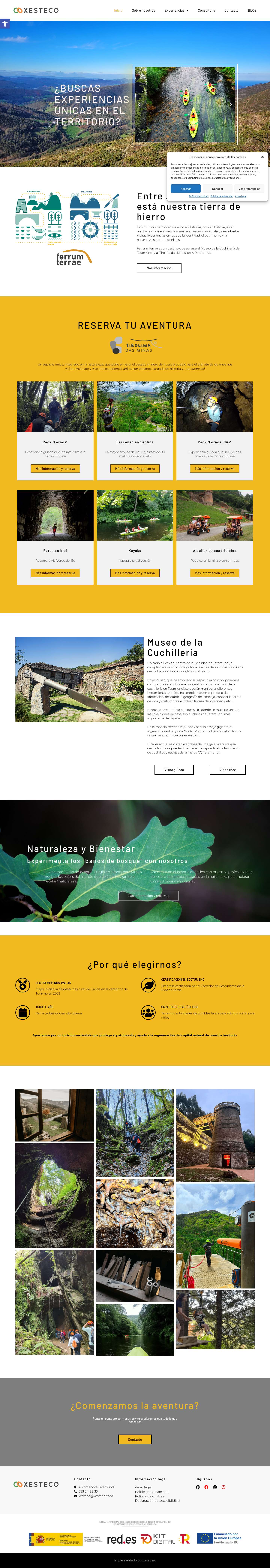 Ferrum Terrae - Museo de la Cuchillería de Taramundi y Tirolina das MinasHerramientas de accesibilidadAumentar textoDisminuir textoEscala de grisesAlto contrasteContraste negativoFondo claroSubrayar enlacesFuente legibleRestablecer - Full Screenshot