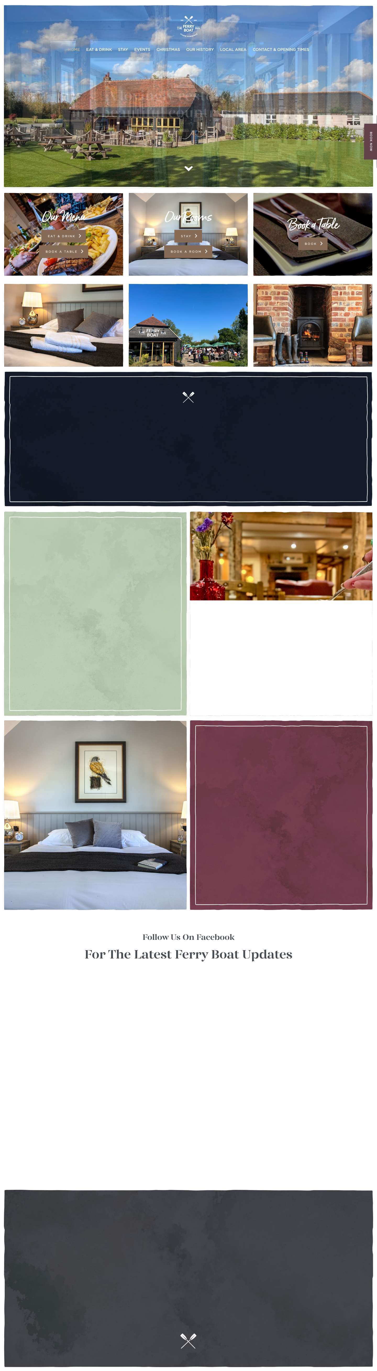 Pub in North Fambridge | Bed & Breakfast | Ferry Boat Inn - Full Screenshot