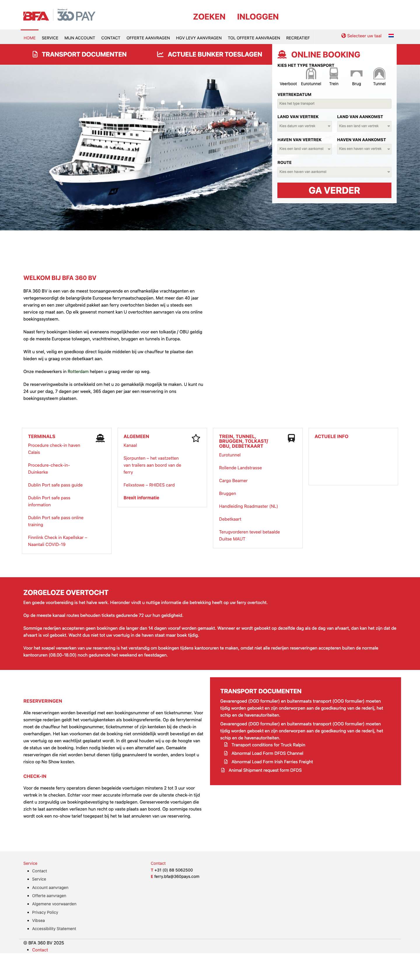 Home - BFA 360 BV - Full Screenshot