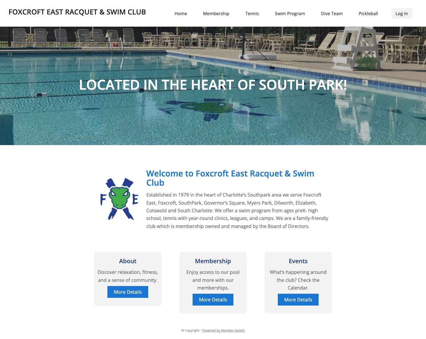 Foxcroft East Racquet & Swim Club – Powered by Member SplashScroll to top - Full Screenshot
