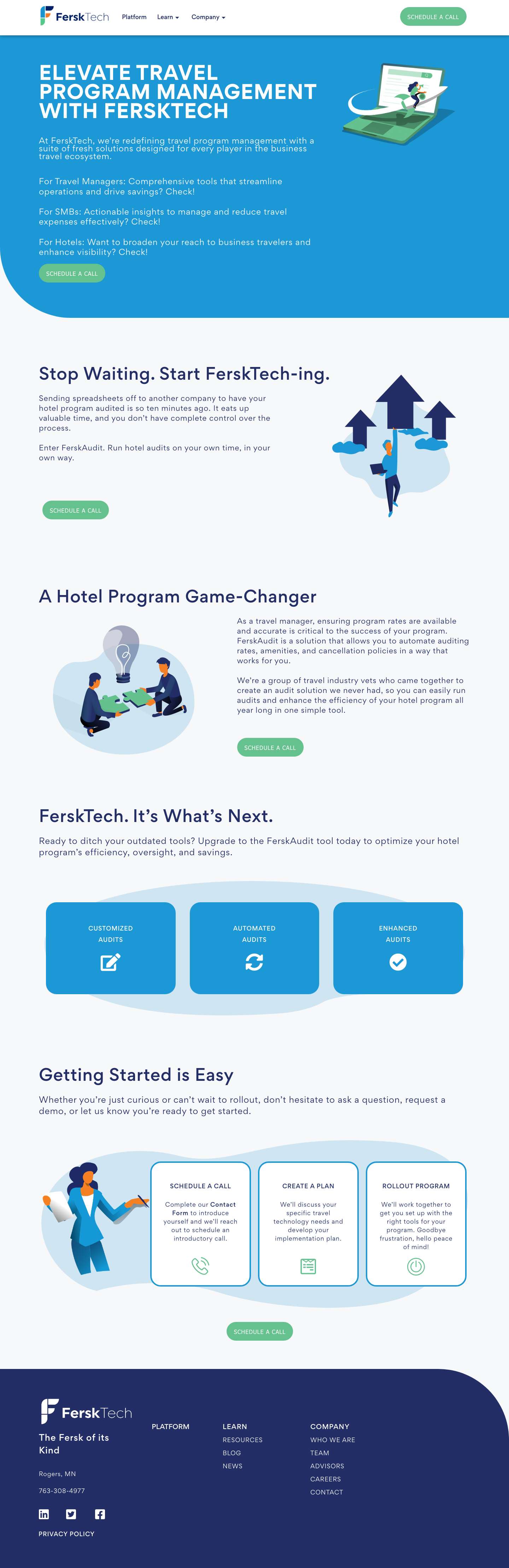 FerskTech: Comprehensive Travel Program Management - Full Screenshot